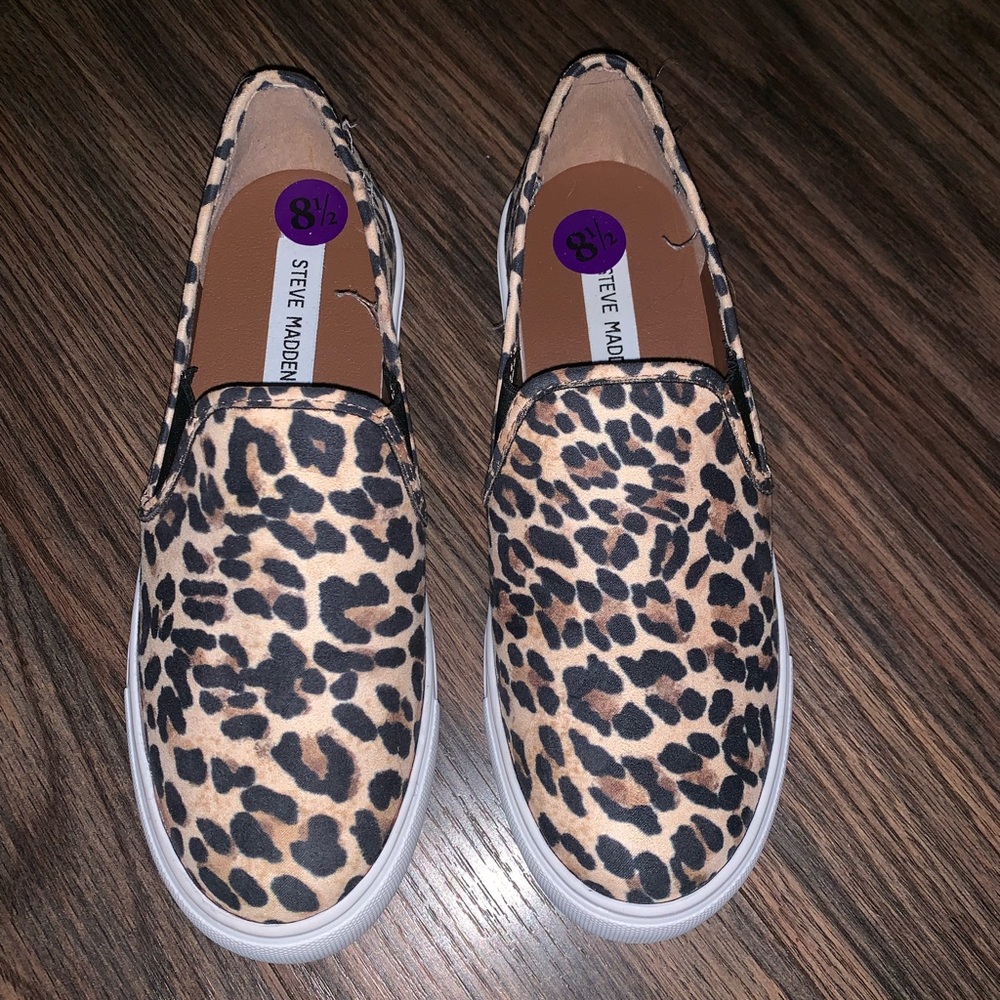 Steve Madden Leopard Slip-on Shoes